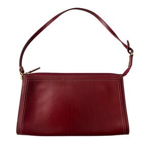 TUSK Red Leather Vintage Shoulder Bag Purse Y2K